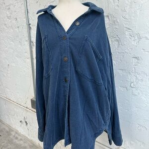 Z- supply Button-Up Oversized Shirt Jacket